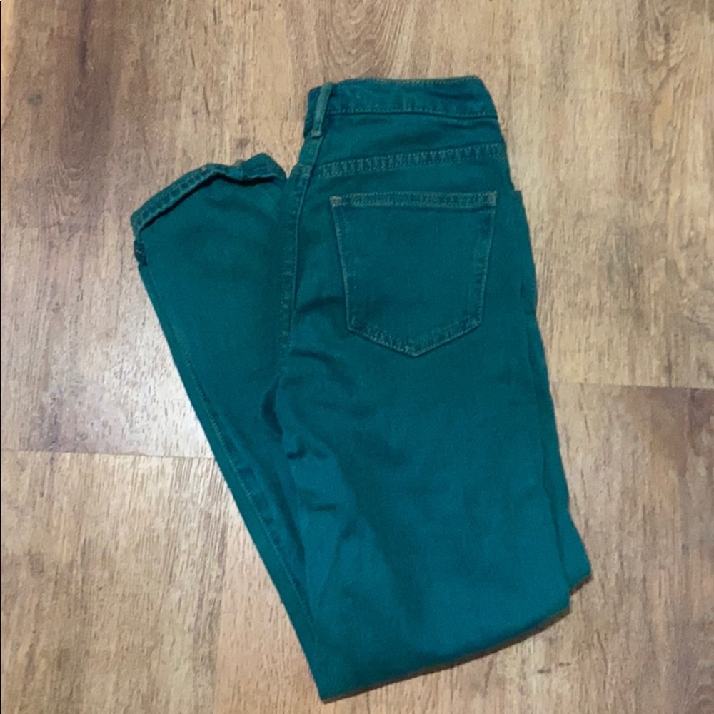 Teal green PacSun mom jeans size 22